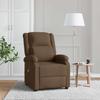 Massage Chair, Brown, Upholstered In Fabric
