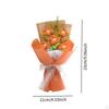 Crochet Flower Bouquet Completed Decoration Gifts Centerpieces Fake Knitted for