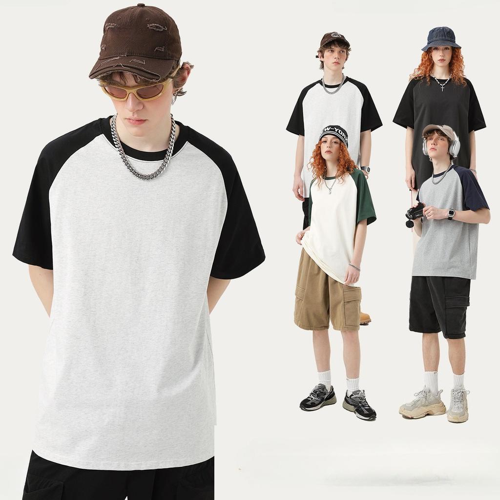 220g pure cotton Summer T shirts for Men Casual Oversized male Streetwear T-shirt Unisex Basic Solid Young boys y2k Tops