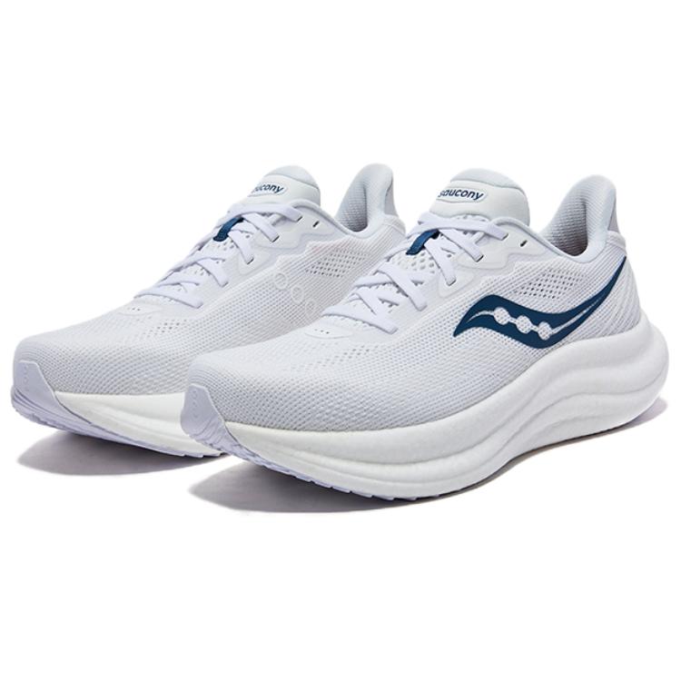 SAUCONY Triumph 23 Hare Ho Comfortable Versatile Running Shoes Unisex Running Shoes White Blue S31023-558