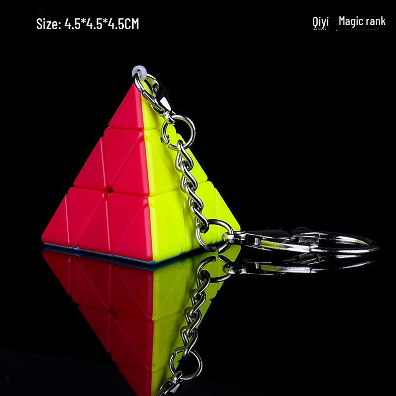 Qiyi 3x3 Zauberwürfel und Pyramide Ahornblattform Rotationsspielzeug Set für die frühe Bildung von Kindern