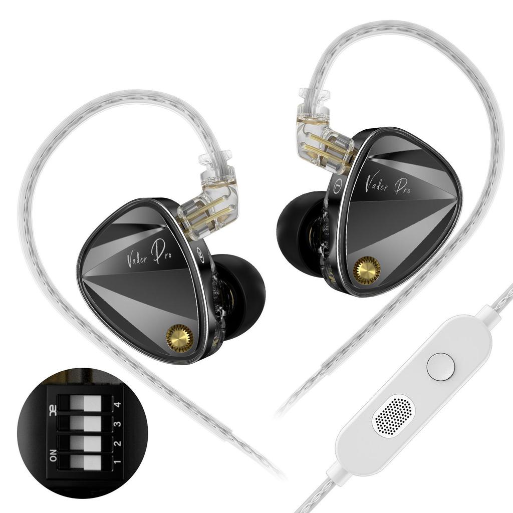 Kz Vader Pro In Ear Monitor Hifi Headphone Truly Balanced High-end 6-driver Dynamic Iem Headphone Adjustment Switch Headphone