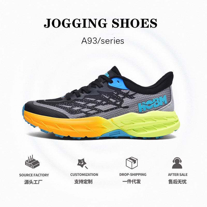 New Guochao sports shoes men's lightweight cushioning running shoes flying woven hollow mesh shoes