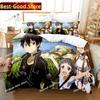 Sword Art Online Bedding Set Printed single Comforter Quilt Bed Cover Duvet Cover Pillow Case 3 Pieces Sets Kids Adult Size