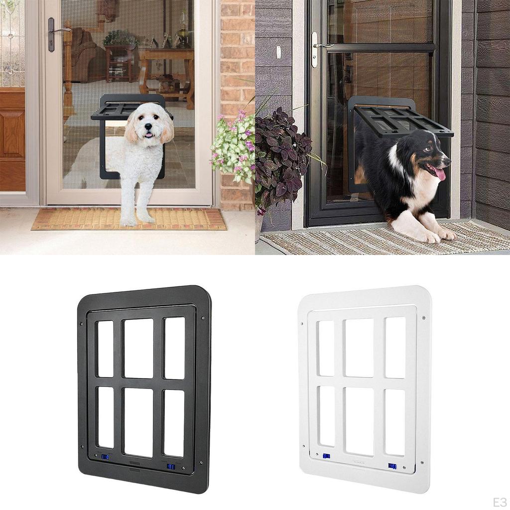 Cat Flap Door Pet for Dogs Indoor Outdoor Feeder Screen