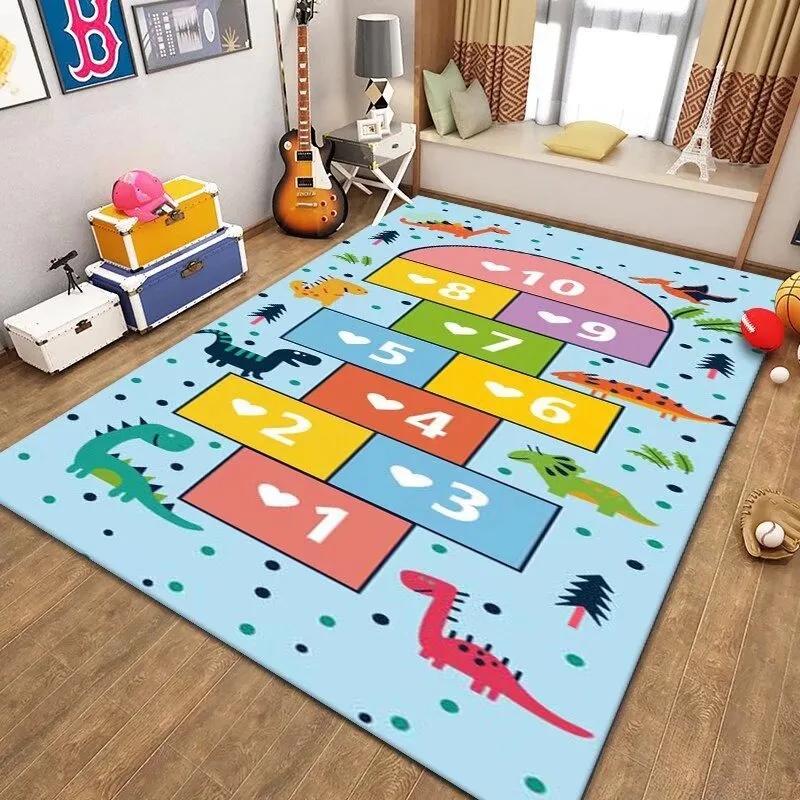 Jumping House Carpet Children's Bedroom Decor Cartoon Rugs for Home Living Room Sofa Non-slip Kindergarten Crawling Floor Mat