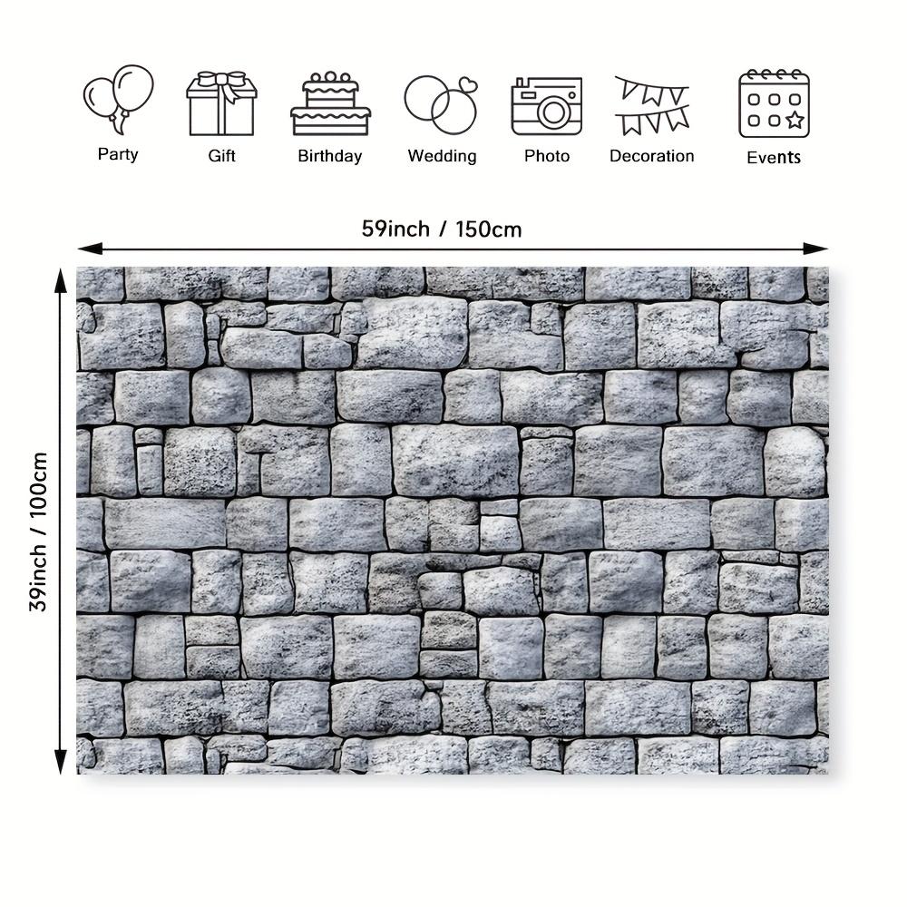 1 Durable Polyester Brick and Stone Wall Background - Suitable for Events Parties Terraces and Garden Decoration