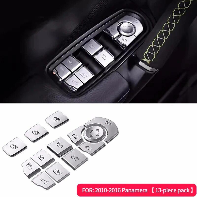 

Кнопка подъема окна автомобиля, декоративная наклейка для Porsche Cayenne Macan Panamera, переключатель окна, аксессуары для модификации интерьера A