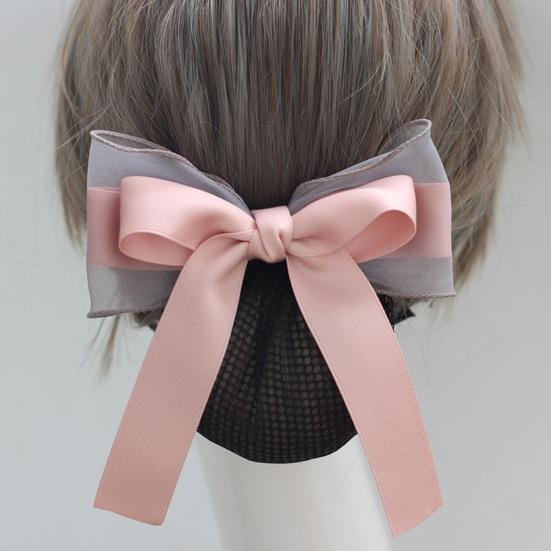 Rete per Capelli Fiocco Decorazione Tessuto Resistente Rete per Capelli Acconciatura Semplice Fiocco per Capelli Decorazione Uso Quotidiano Festa Uscita Accessori per Capelli