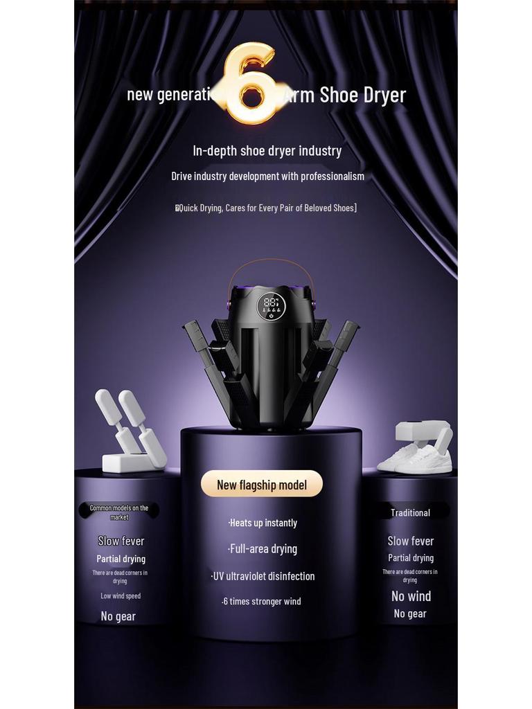 Tragbarer Faltbarer Schuhtrockner: Schnelltrocknend, Zeitgesteuert, Konstante Temperatur, Desodorierend & Sterilisierend.