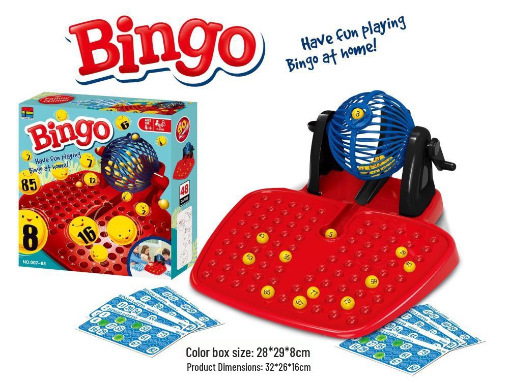 Cross-border Bingo Mini Lottery Machine: Interactive Hand-Crank Number Caller Toy for Kids