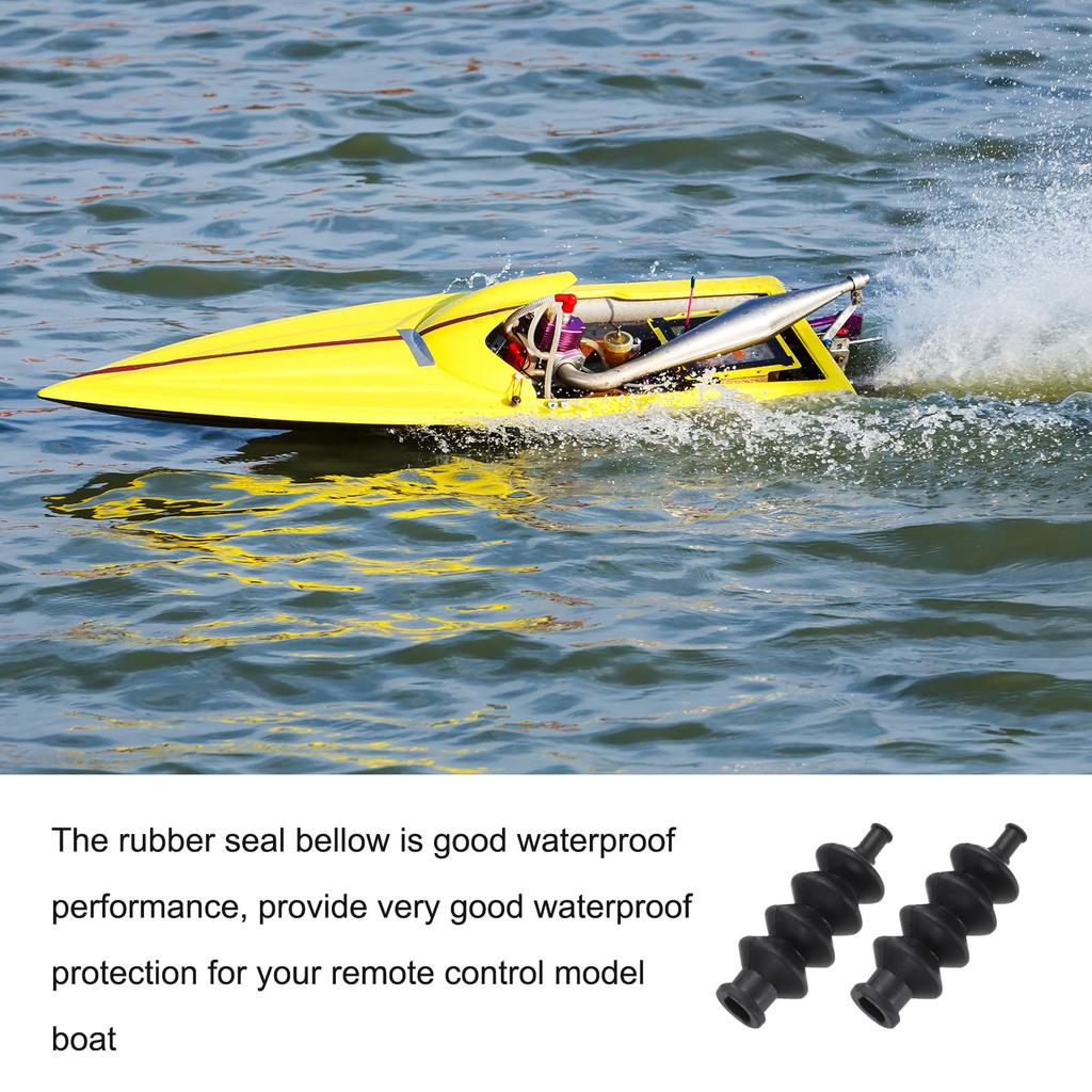 Uxcell 6pcs 42mm Waterproof Pushrod Rubber Seal Bellows for RC Boats, Brushless Electric Boats, and Cars
