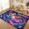 Horse Theme Soft Crystal Velvet Rug Custom Name & Text Print Non Slip Floor Rug for Bedroom Living Room