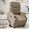 Vidaxl Reclining Chair with Standing Function and Massage, Electric, Cappuccino