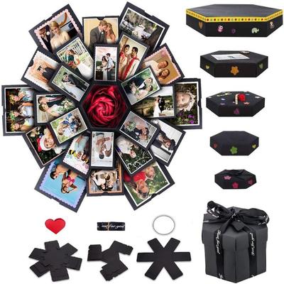 New 6 Faces Surprise Explosion Box Preassembled Pop Up Design Creative Exploding Photo Album Surprise Gift Box Mother's Day