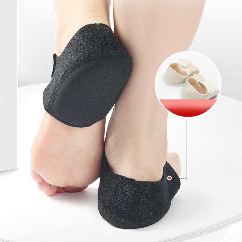 Silicone Heel Cover, Heel Cover, Rear Shock Pad, Heel Sock Cover, Gel Protective Cover, Men's and Women's Feet, Velcro Patch, Shock Pad