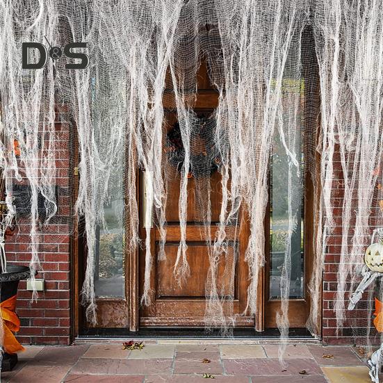 Horror Halloween Cloth Decoration Creepy Gauze Fabric Cloth Scary Haunted House Prop for Halloween Party Decor
