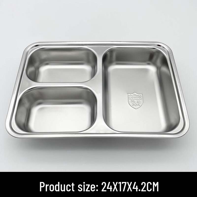 Chulu Grün 304 Edelstahl Rechteckiger Unterteilter Mittagsteller mit Stahldeckel