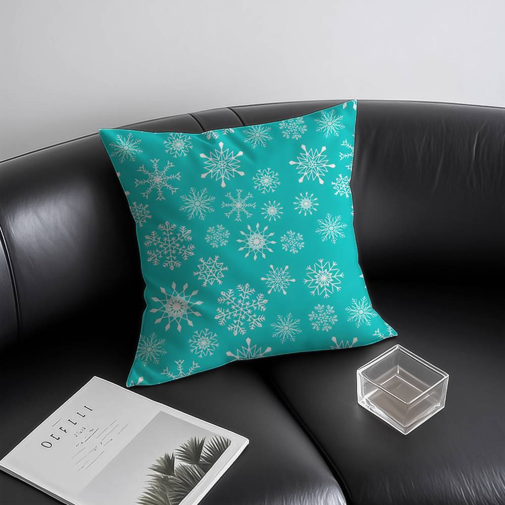 Christmas Snowflake Pattern Cute Pillow Case Anti-dustmite Invisible zipper Sofa Bed