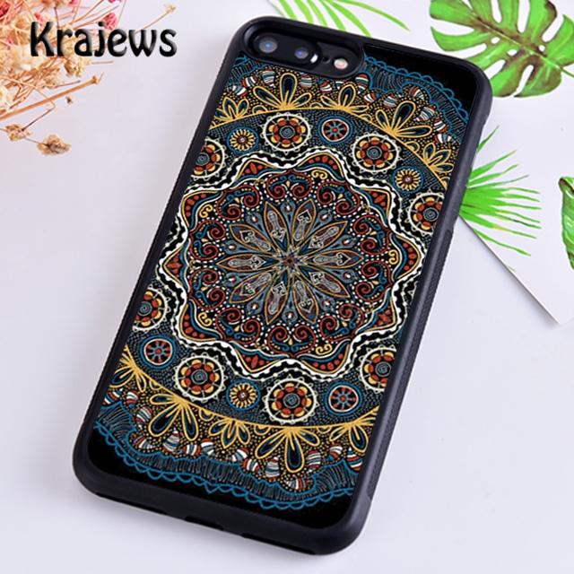 Krajews Indian Style Coloful Mandala Phone Case Cover For iPhone 17 Air 16 15 14 Plus 12 Pro Max Coque Fundas