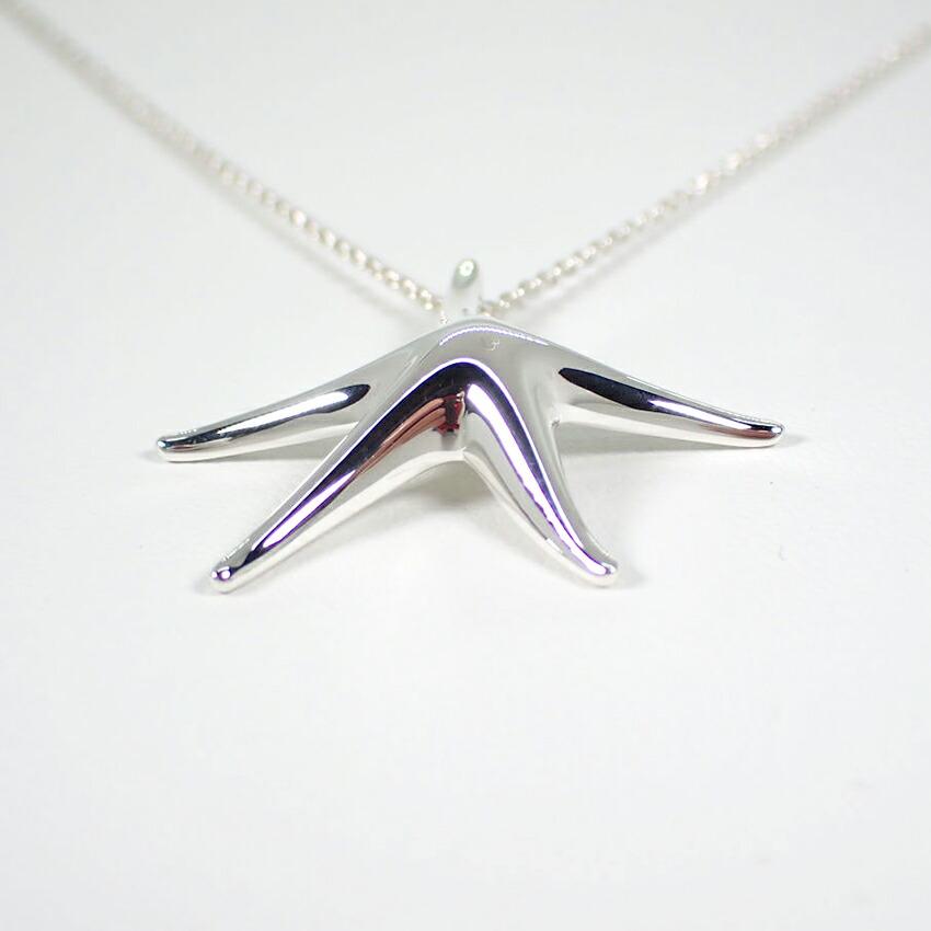 [Pre-owned] Tiffany 925 Starfish Pendant Necklace J79-1