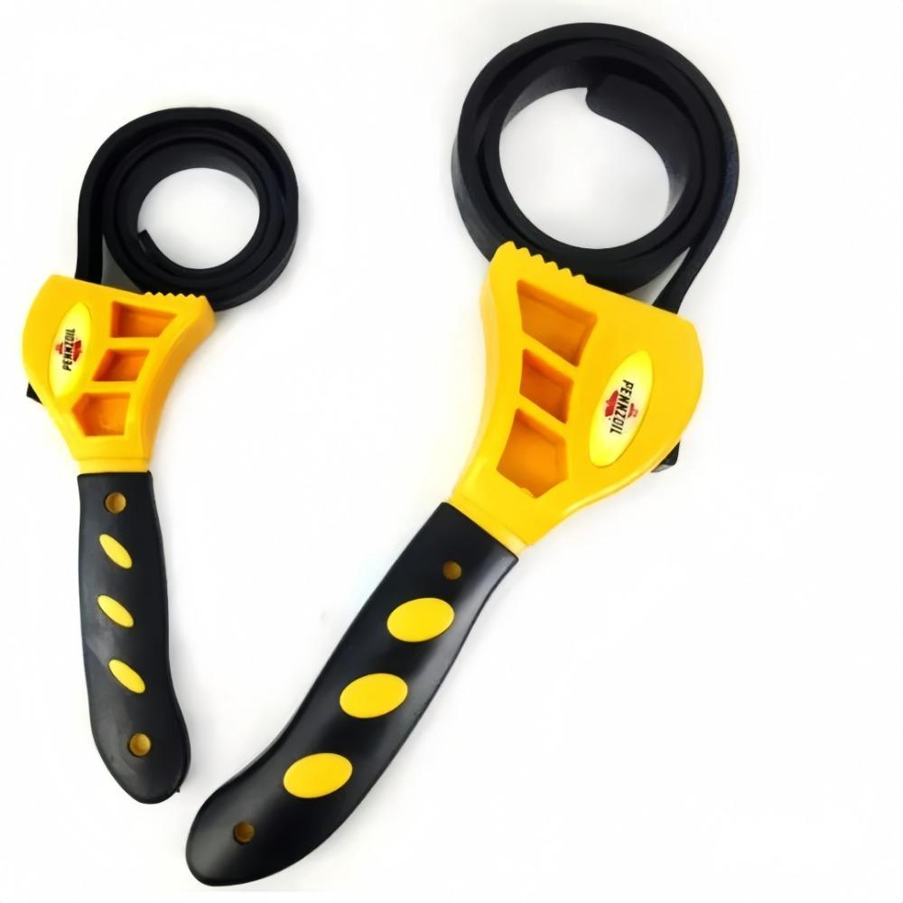 6/8-inch Belt Wrench Adjustable Rubber Bottle Opener Dual-purpose Wrench for Automotive Repair Filter Vehicle Disassembly Tool