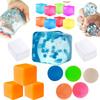 Cube de Maltose Jouet Anti-Stress à Presser Décompression Petits Glaçons Anti-Stress Rebond Lent Lumière Polaire Coloré Presser Bloc TPR