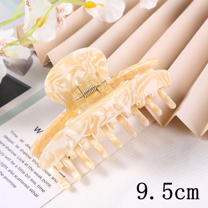 Yuanbao Cloud Pattern Hair Claw Clip – European & American Style Acetate Hair Accessory