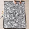 Cross-stitch DIY Fun Graffiti Blanket – Hand-painted Coloring Gift Blanket