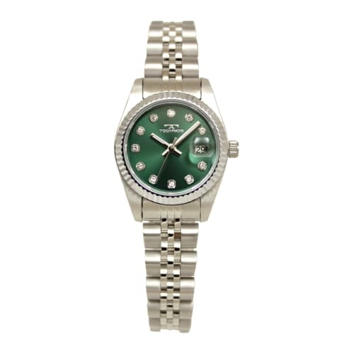 Technos Date Watch T6929SM Women's Silver