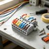 Mountable Wire Terminal Block for Lighting Circuits, Quick Flip Wiring, Insulated Shell, 32A 600V for Service Use