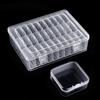 14-30 Grid Plastic Bead Jewelry Organizer Containers with Cover Clear Powder Puff Storage Boxes Dustproof DIY Nail Art Case Kits