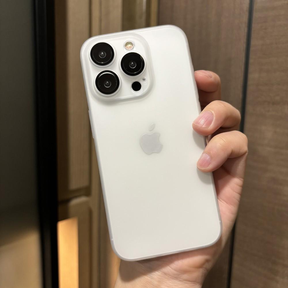 

New Year iPhone 15 Semi-Transparent Frosted Silicone Case with Lens Film iPhone 11 Pro