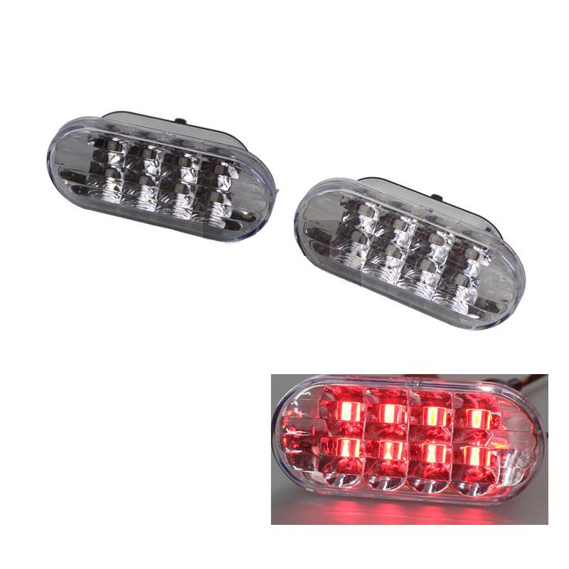 

1 пара автомобильных янтарных светодиодных боковых габаритных фонарей, автомобильных поворотников, лампа для Volkswagen Golf 4 MK4 Bora Polo Passat B5 красный