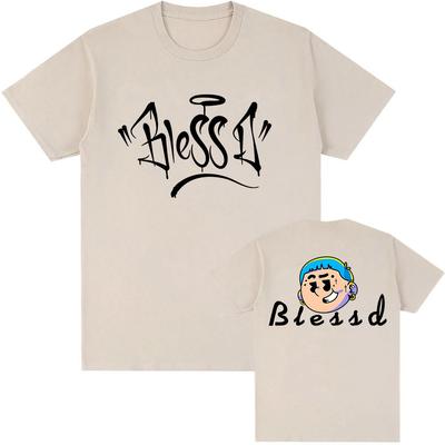 Blessd Tryck T-shirts Bomull Hög Kvalitet Sommar Unisex T-shirt Kläder Herr T-shirts Kort Ärm Rund Hals Herr Dam T-shirt Tee