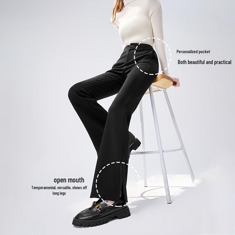 Qiu Shui Yi Ren Women's Slim Fit Flare Pants
