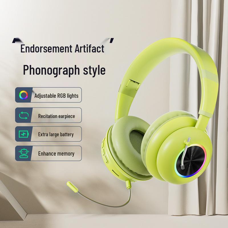 KE-29 RGB Bluetooth Over-Ear & In-Ear Retro Headphones