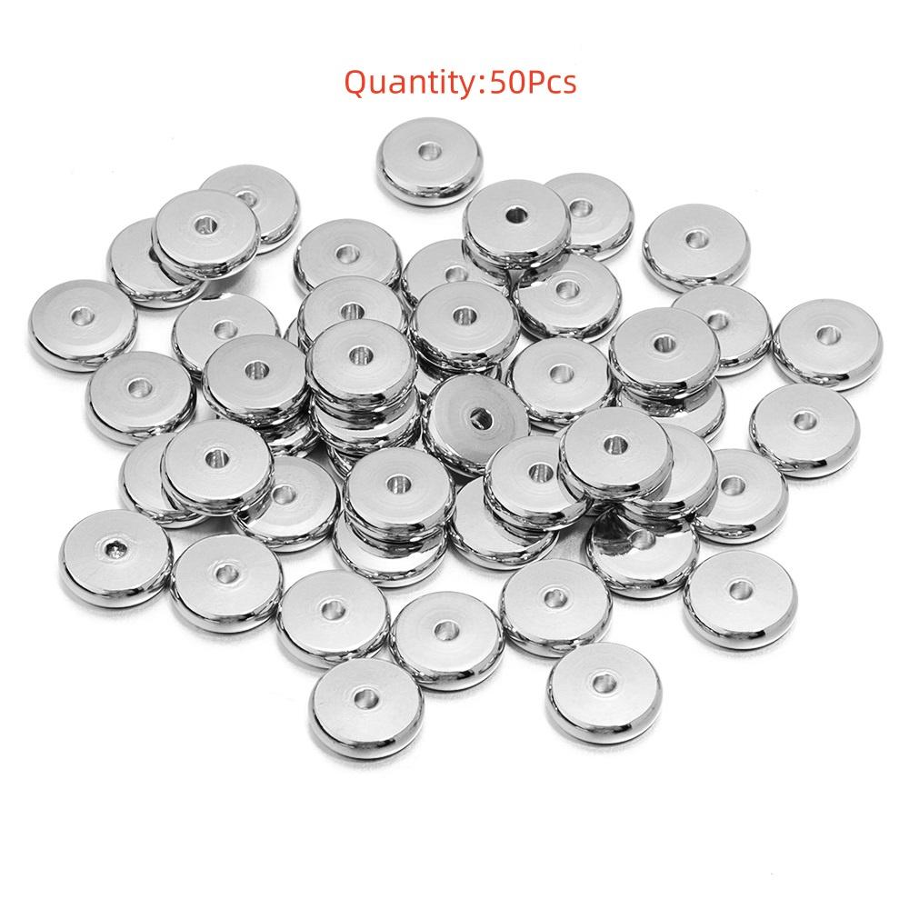 High Quality Stainless Steel Beads Square Round Wheel Shaped Loose Spaced Beads For DIY Charms Bracelet Jewelry Accessories