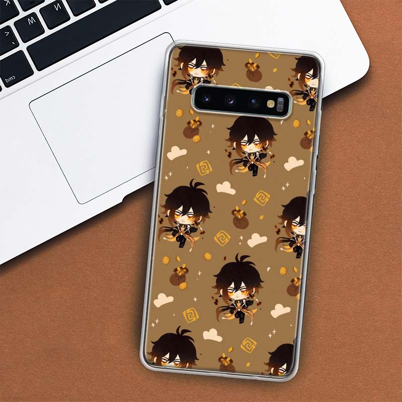 Genshin Impact Art Background Phone Case For Samsung Galaxy S10 Plus S20 FE S21 S22 Ultra S10E S9 S8 + S6 S7 Edge Lite Shell Coq