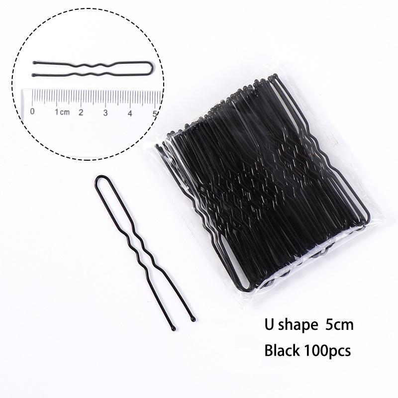 50pcs 50/60mm Hair Pin And Clips U Shape For Headpiece Women Girls Hairpins Accessories Bride Wedding Head Jewelry Decoration