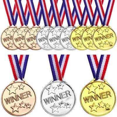 Winner Reward Gold Silver Bronze Medals Dancing Plastic Competition Prizes  Outstanding