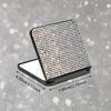 Sparkling Rhinestone Portable Folding Makeup Mirror - Dual-Sided, Square Design for Purses & Handbags, No Battery Needed