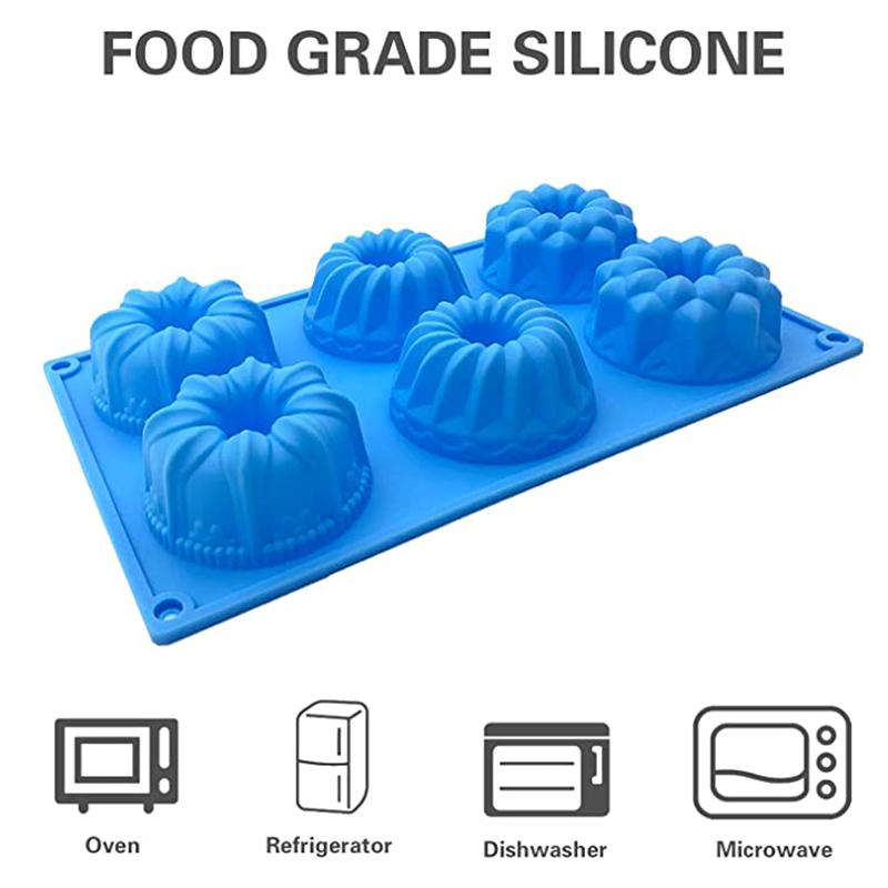 Fluted Tube Cake Pan Fancy Donuts Silicone Mold For Baking Donas Cupcake Soap Making Tool Moldes De Silicona Kitchen Accessory