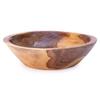 ANDALUCA 9 Inch Teak Wood Hand Carved Rustic Organic Bowl Small (9""-10"" Diameter)