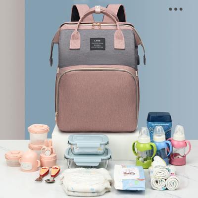 Windeltaschen-Rucksack Große Kapazität Baby-Essentials-Rucksack mit Wickelstation Multifunktionaler umwandelbarer Windelrucksack Babyparty-Geschenk