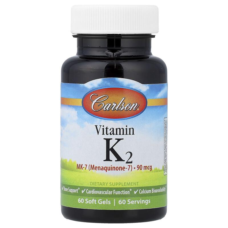 Vitamin K2, 90 Mcg, 60 Soft Gels
