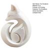 3D Printed Fox Sculpture, Matte White Minimalist Solid Structure Ornament, Stain-Resistant Smooth Surface Compact Art Piece for Housewarming Birthday