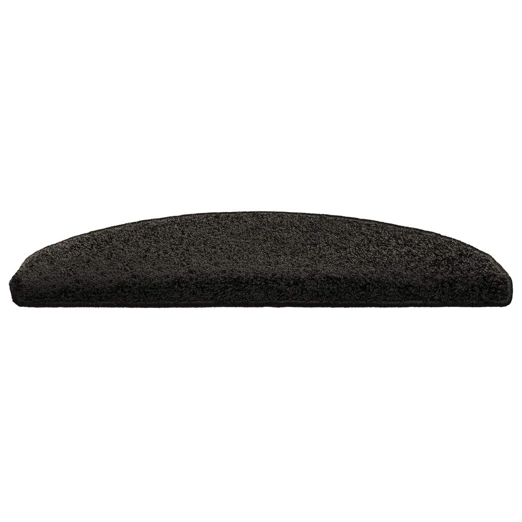 Self Adhesive Stair Tread Covers Semi Circular 15 pcs Anthracite