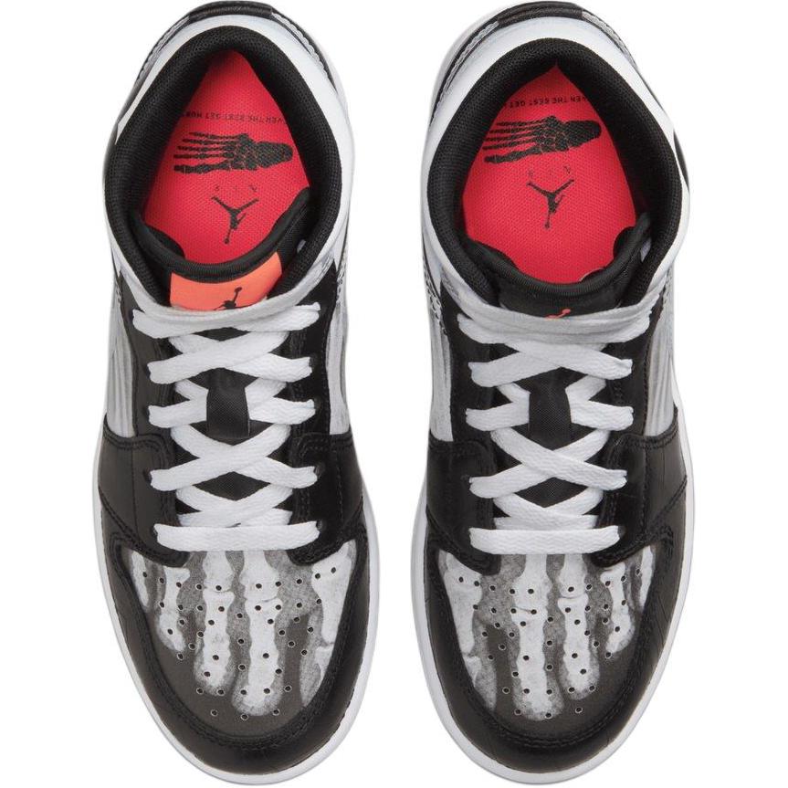 Air Jordan 1 Mid SS GS X-Ray Dětské tenisky Černá Ledově modrá Totální karmínová HF3210-001