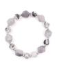 Polalita Gray Cut & Marble Stone Mix Bracelet (Plt-Br-098_Gr)